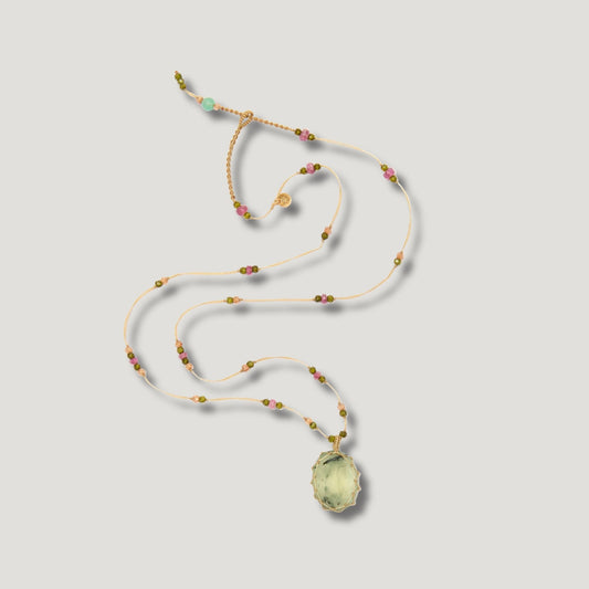 Phrenite Tibetan Necklace