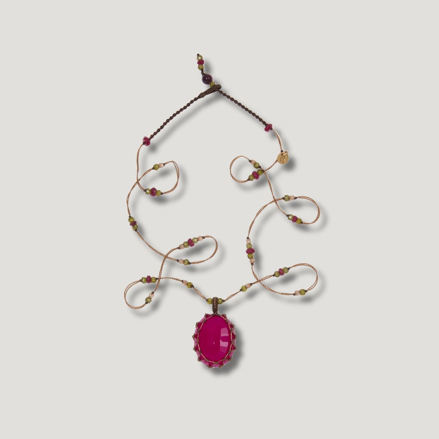 Rubellite Tibetan Necklace