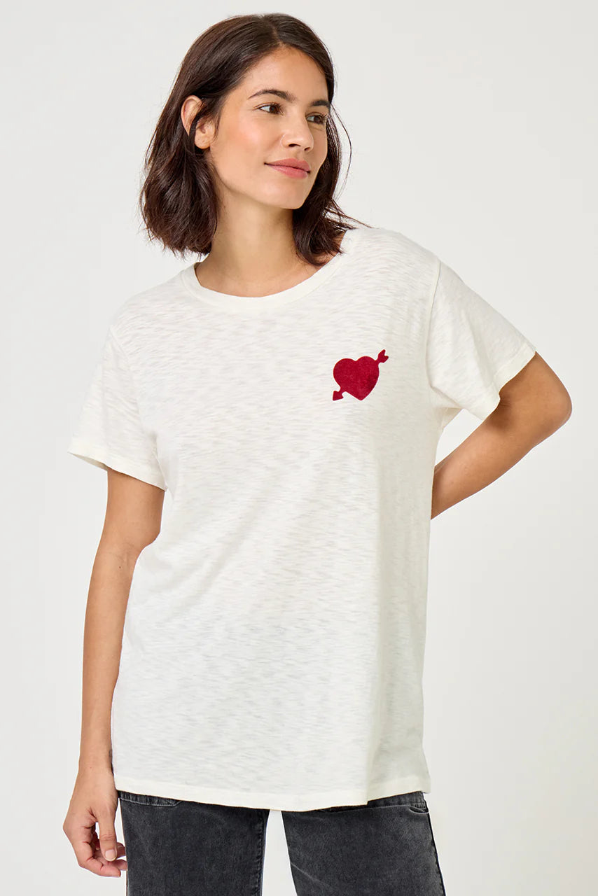 HEART T-SHIRT OFFWHITE
