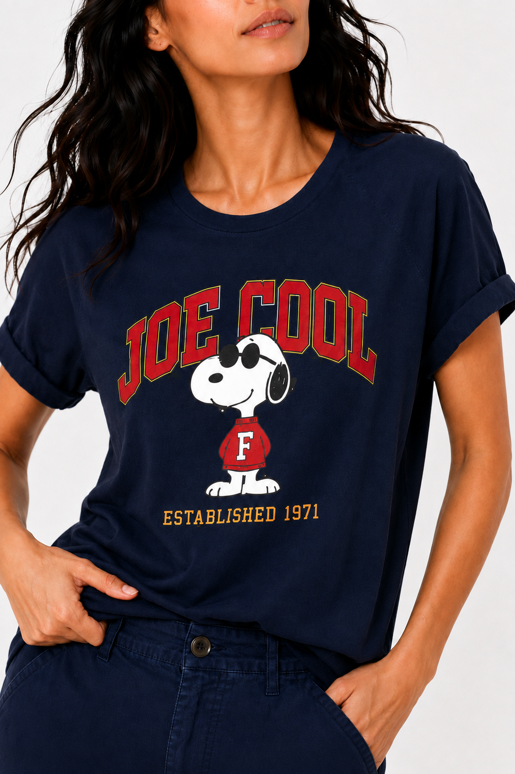 Snoopy Joe Cool T-Shirt Navy – FIVE