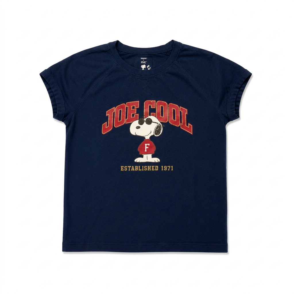 Snoopy Joe Cool T-Shirt Navy – FIVE