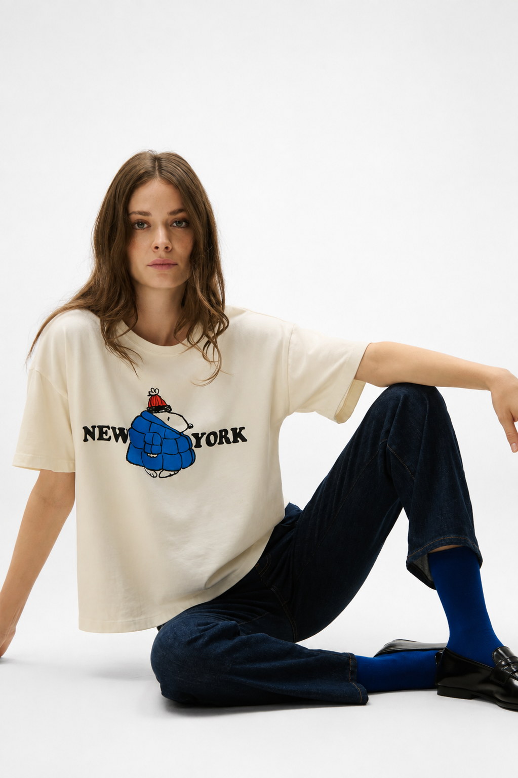 Snoopy New York T-Shirt White – FIVE