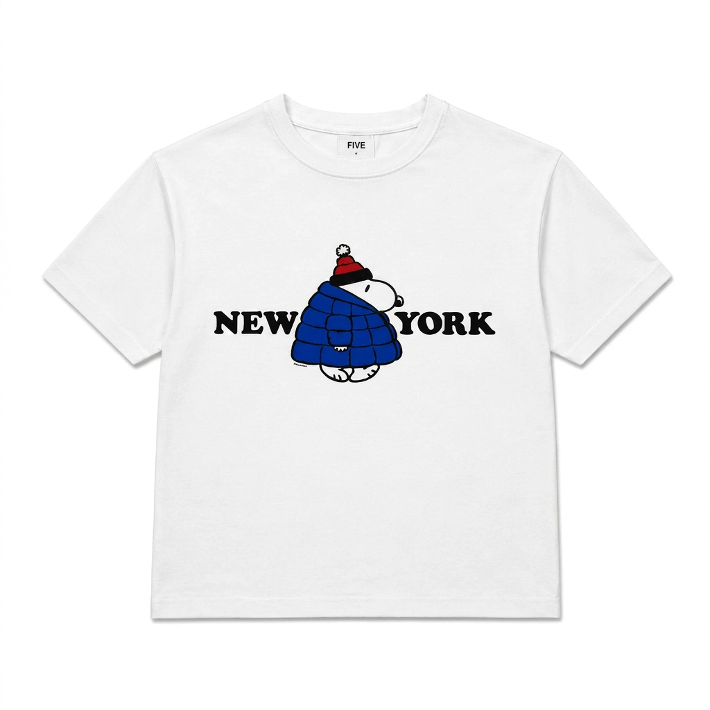 Snoopy New York T-Shirt White – FIVE