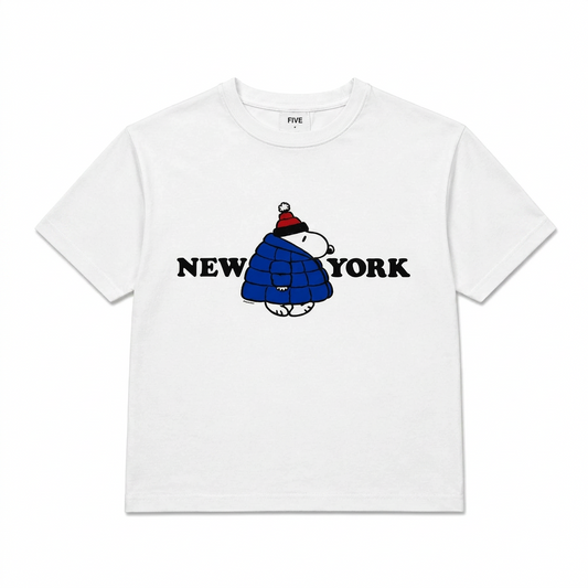 Snoopy New York T-Shirt White – FIVE