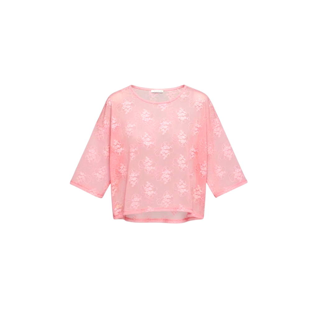 Tiago Lace T-Shirt Pink