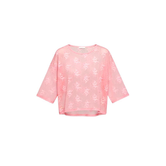 Tiago Lace T-Shirt Pink