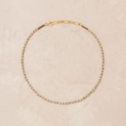 Kravat Necklace Blue Zircon