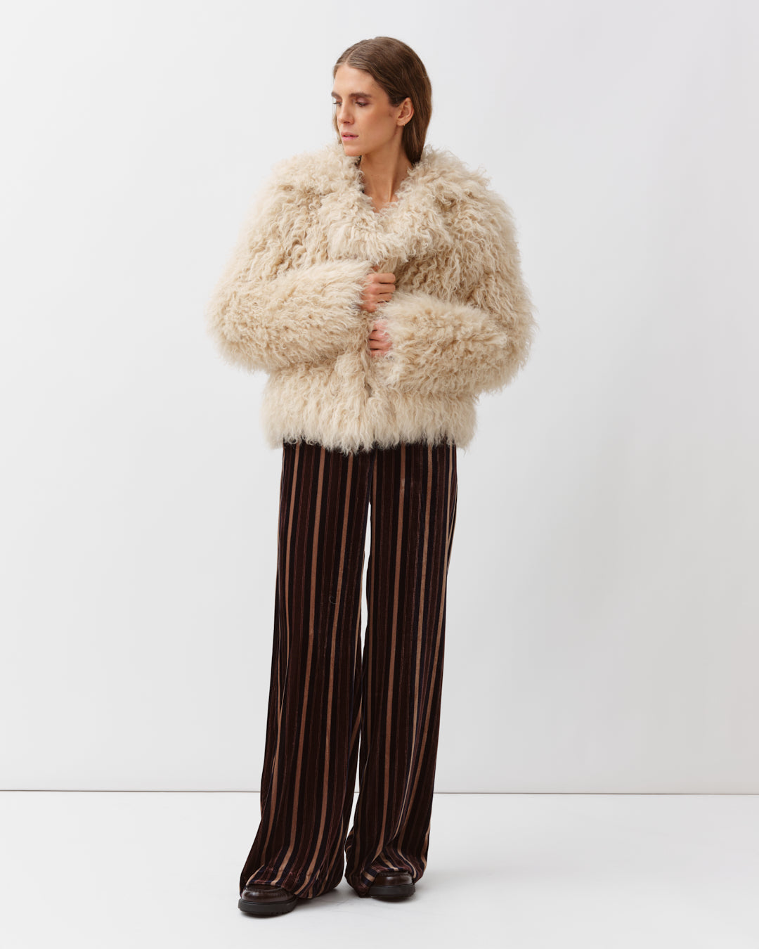 Vado Shearling Jacket Ecru – Diega
