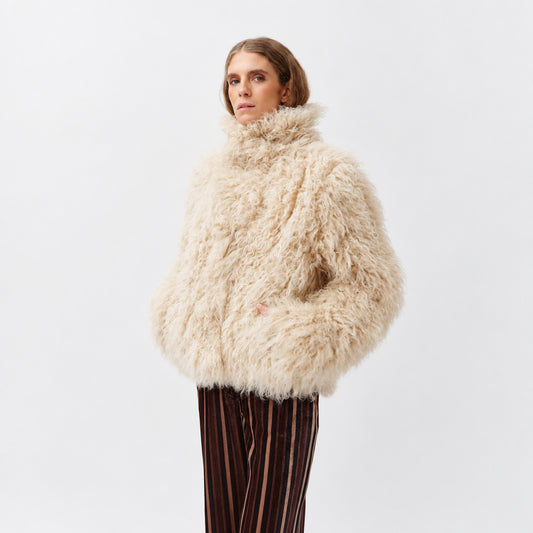 Vado Shearling Jacket Ecru – Diega