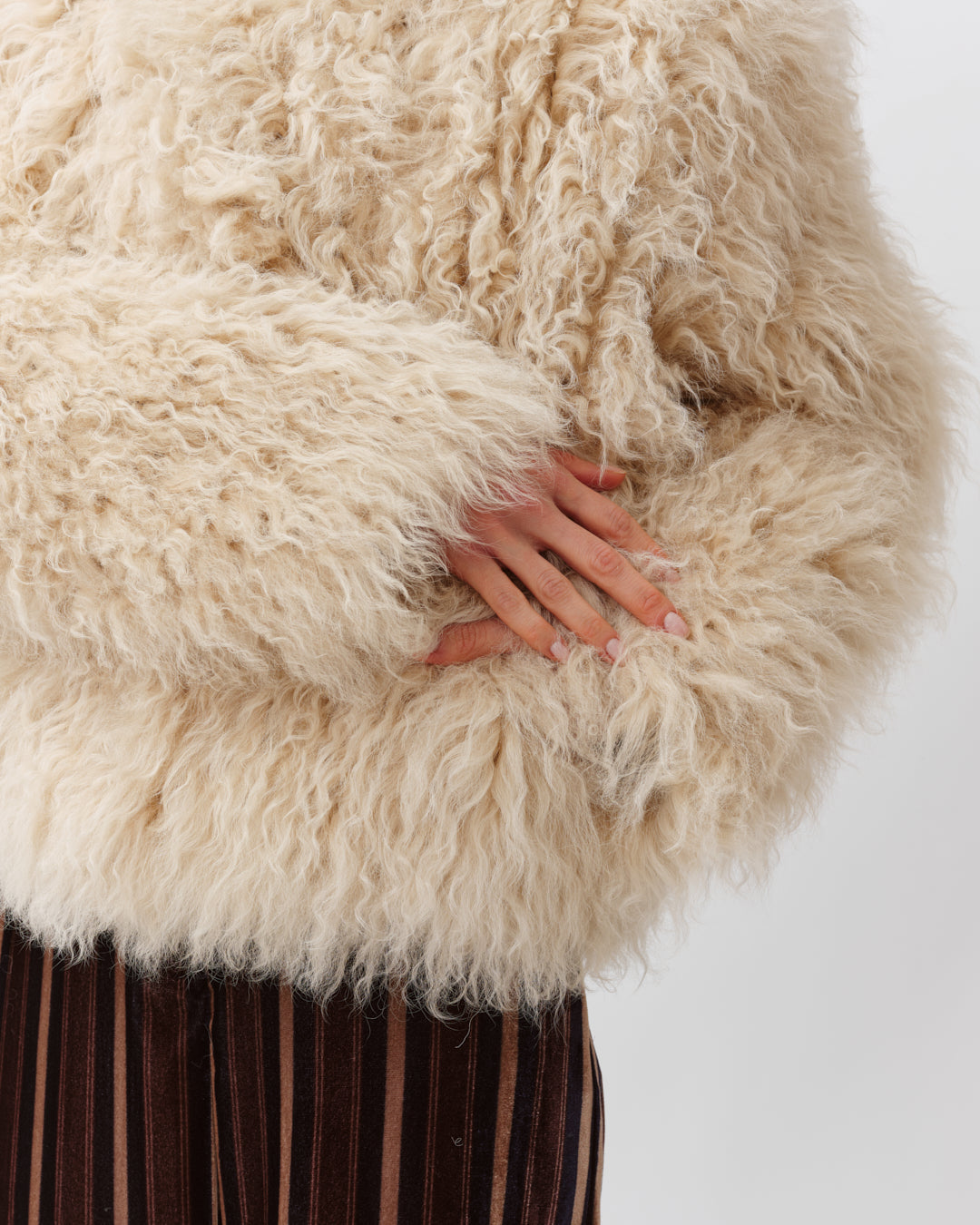 Vado Shearling Jacket Ecru – Diega