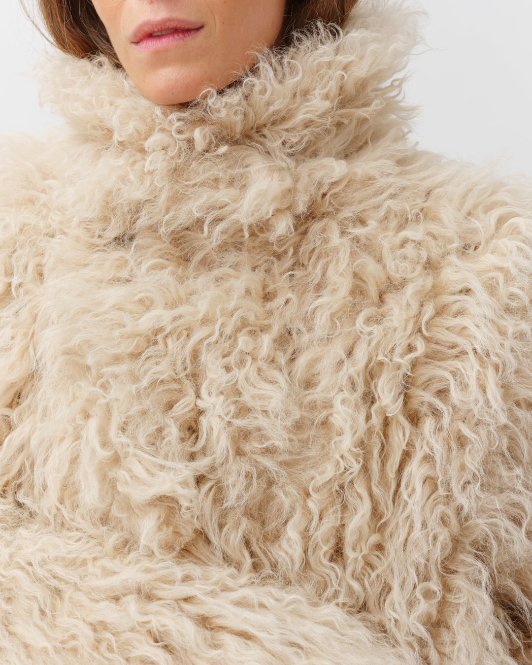 Vado Shearling Jacket Ecru – Diega