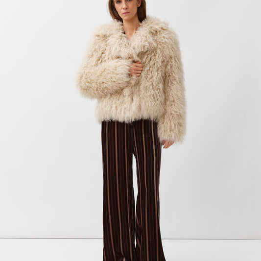Vado Shearling Jacket Ecru – Diega