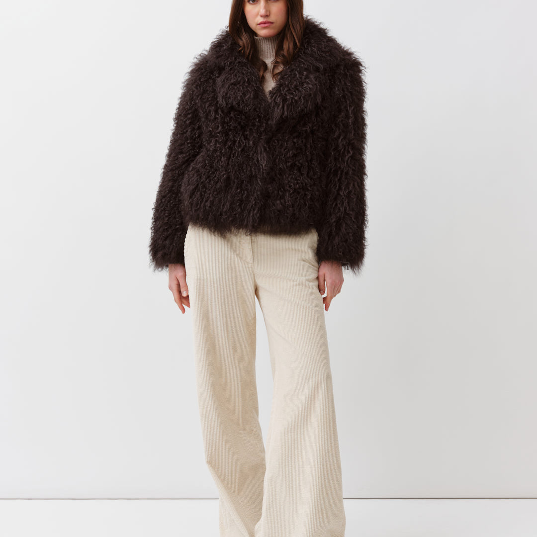 Vado Shearling Jacket Chocolate – Diega