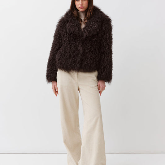 Vado Shearling Jacket Chocolate – Diega