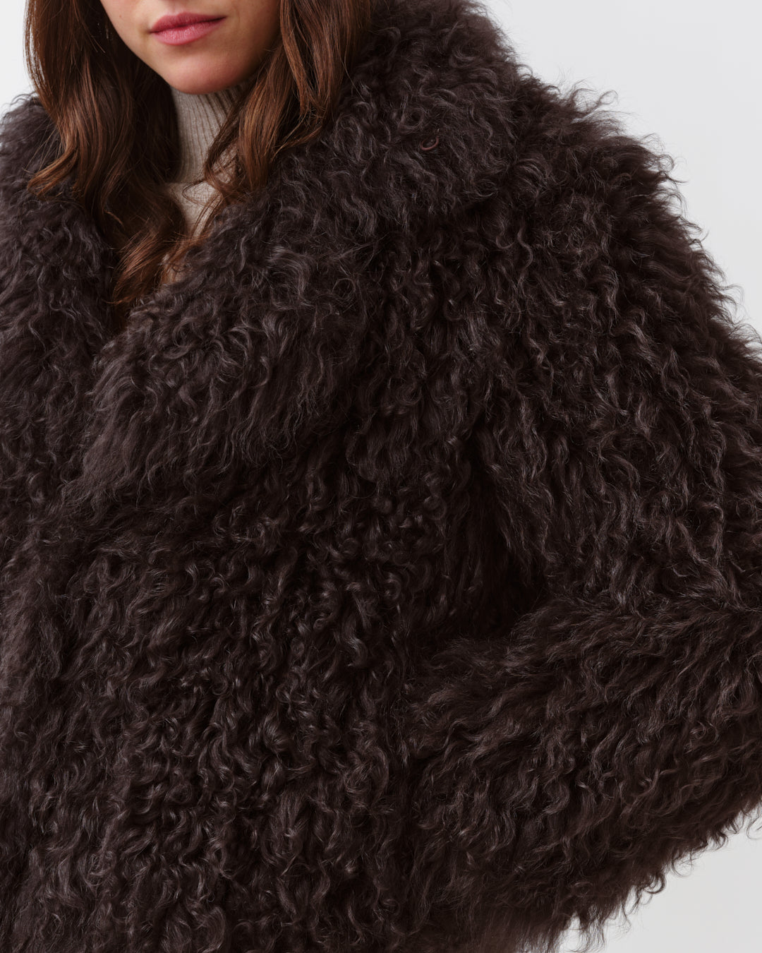 Vado Shearling Jacket Chocolate – Diega