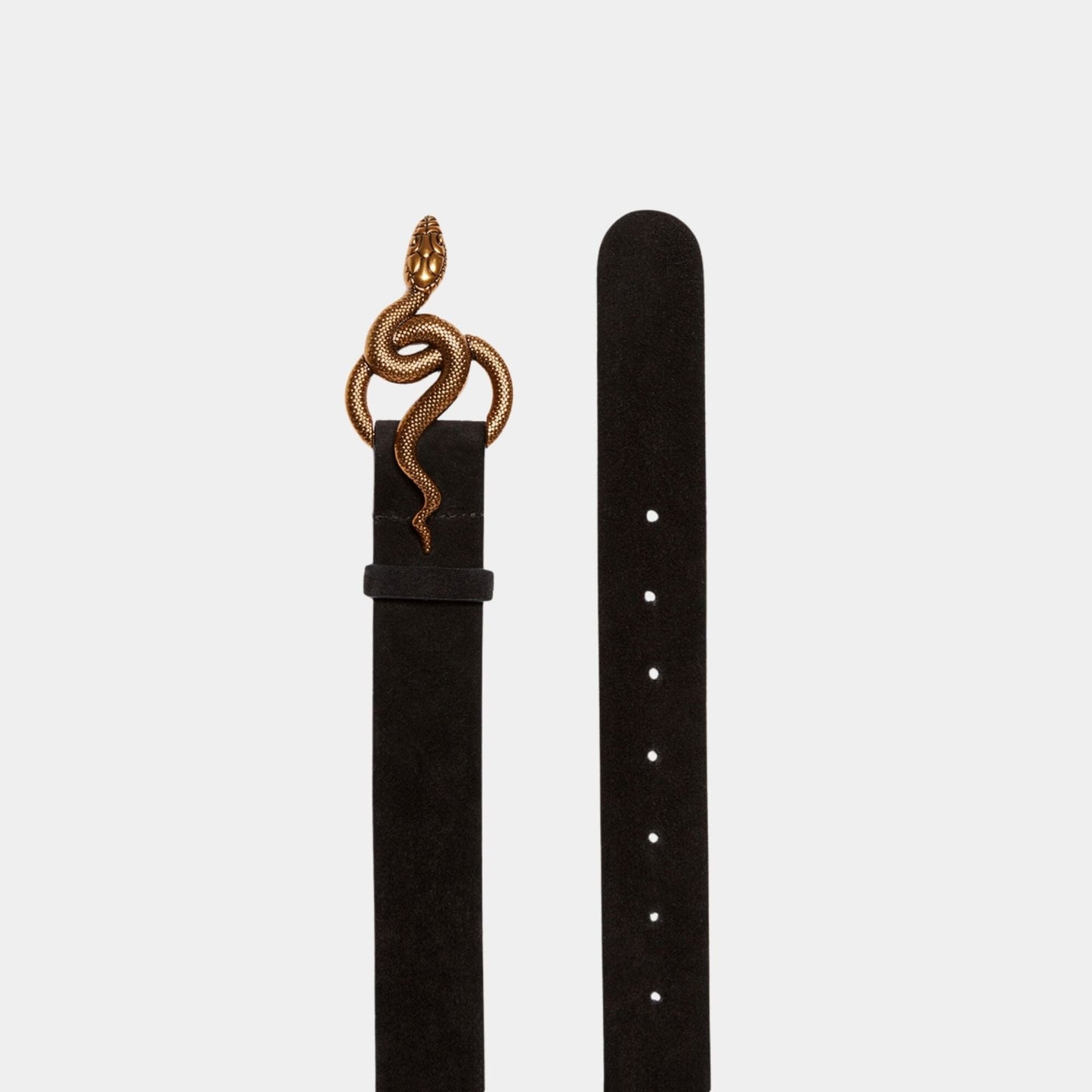 BLACK SUEDE BELT 35MM