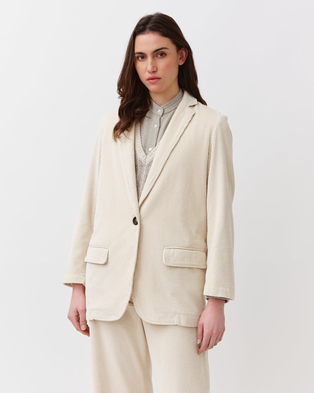 Vouzio Corduroy Jacket Ecru – Diega