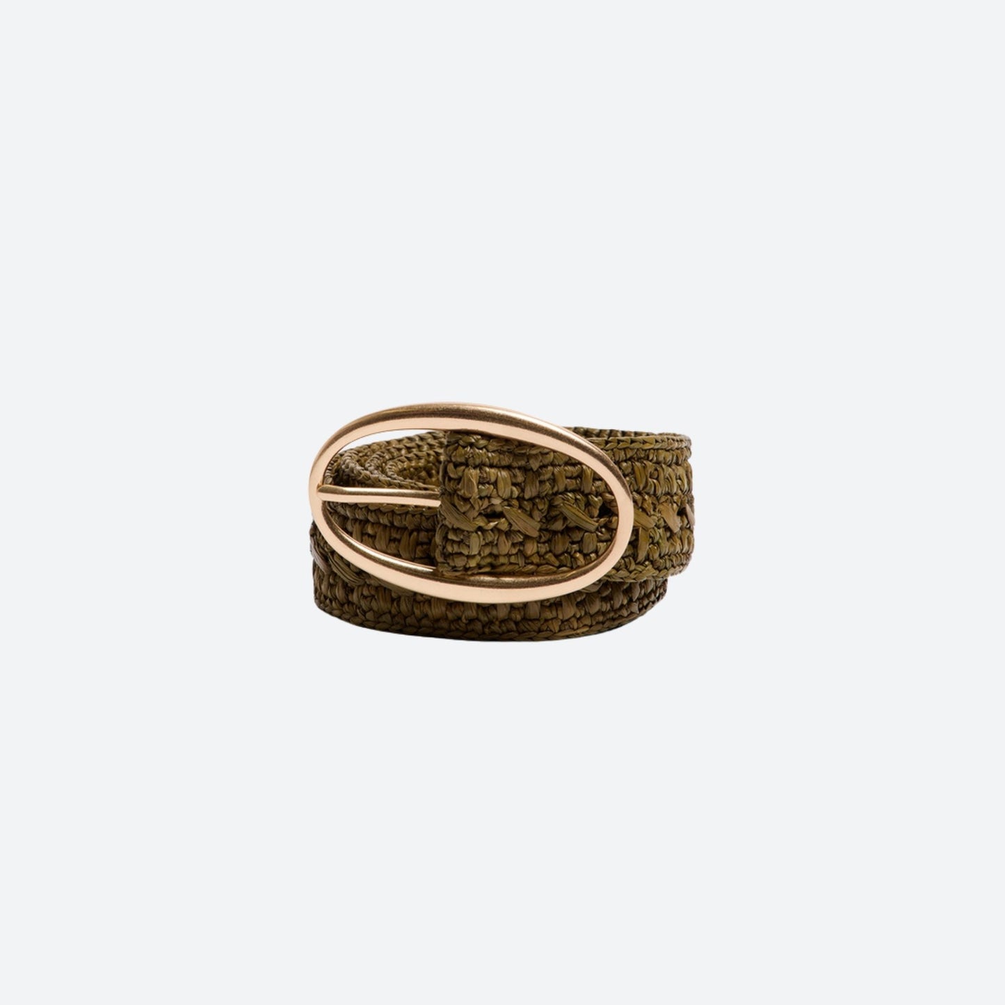 Raffia Belt 35mm Khaki