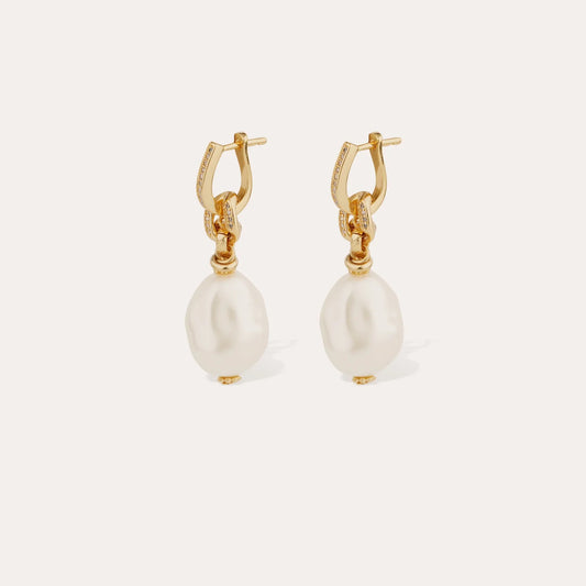 Hina Biwa Pearl Earrings