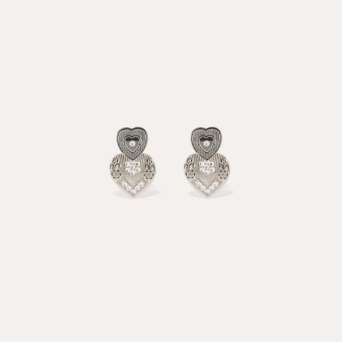 Love Mini Silver Earrings