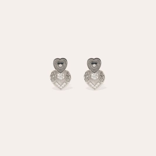 Love Mini Silver Earrings