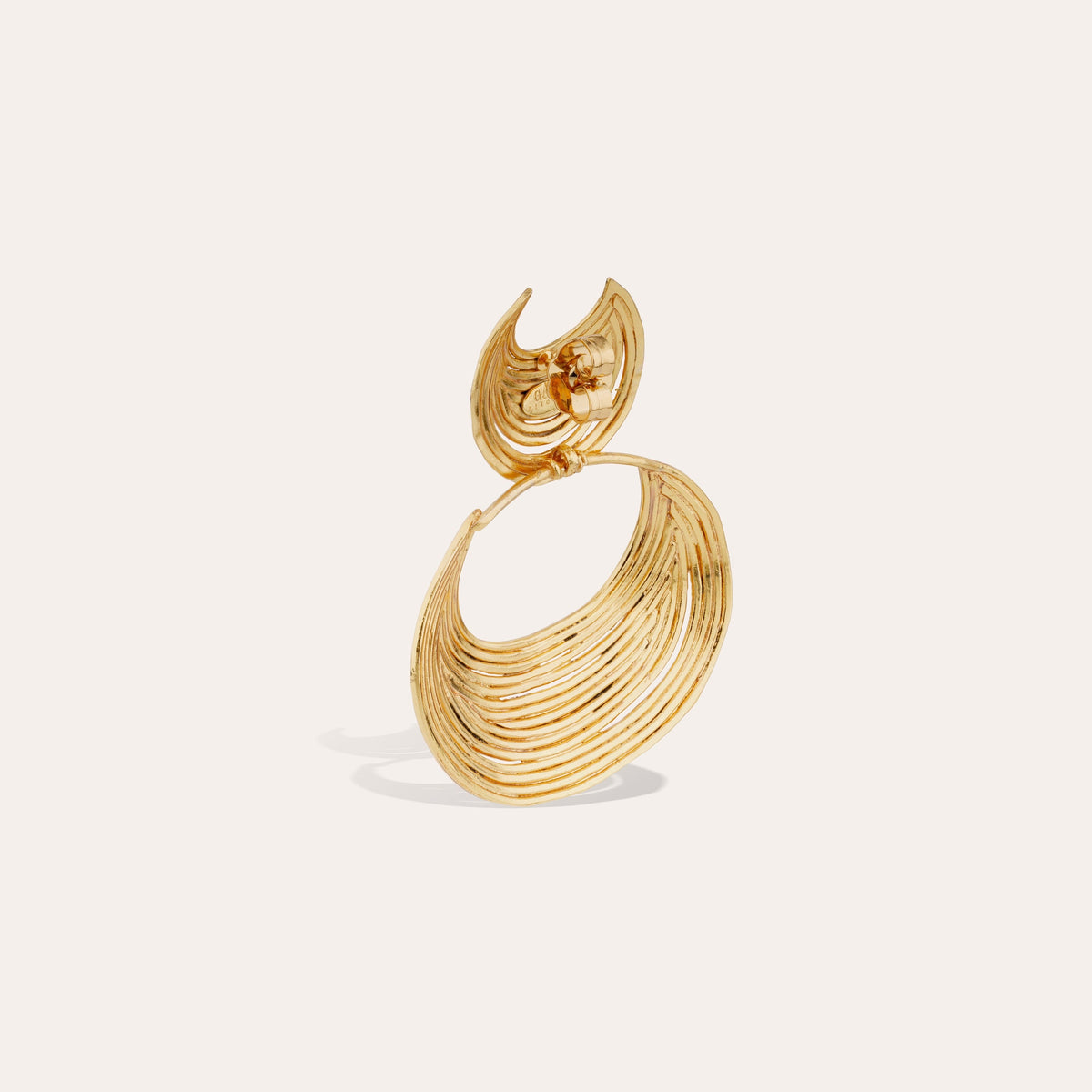 Luna Wave Gold Earrings