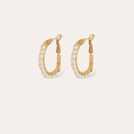 Lyre Earrings Pearl