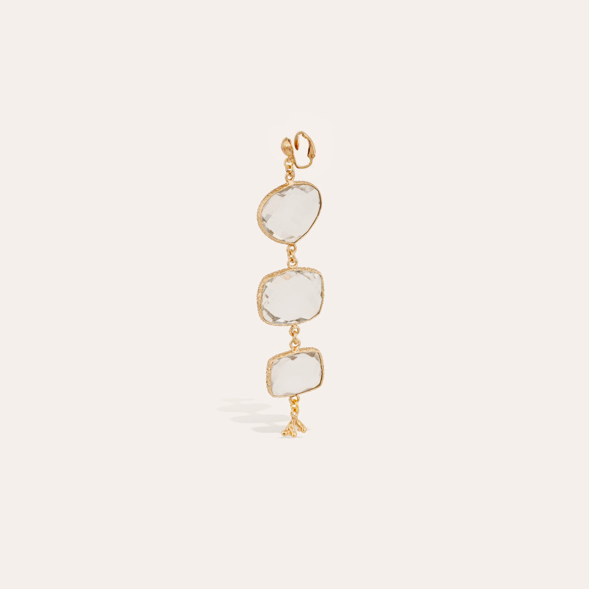 Silene 3 Gold Earrings Crystal