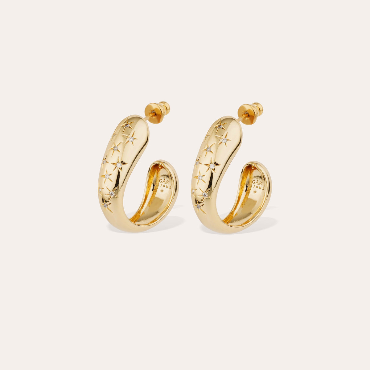 Saint Germain Comete Hoop Earrings Rhinestones