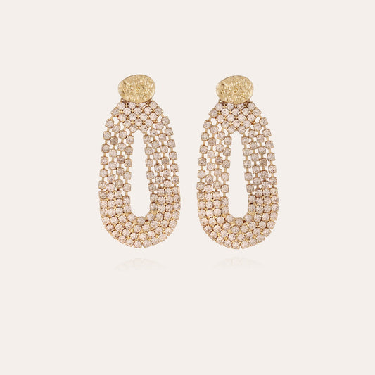 Trevise Gold Earrings Rhinestones