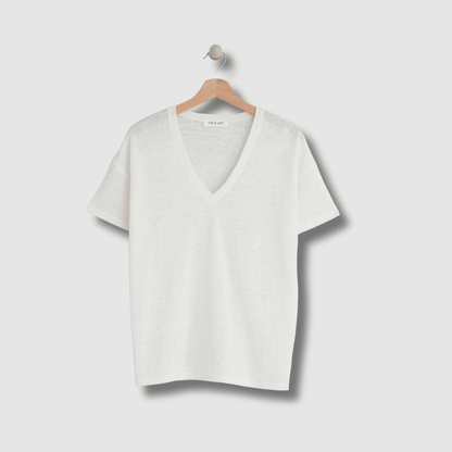 LINEN V T-SHIRT