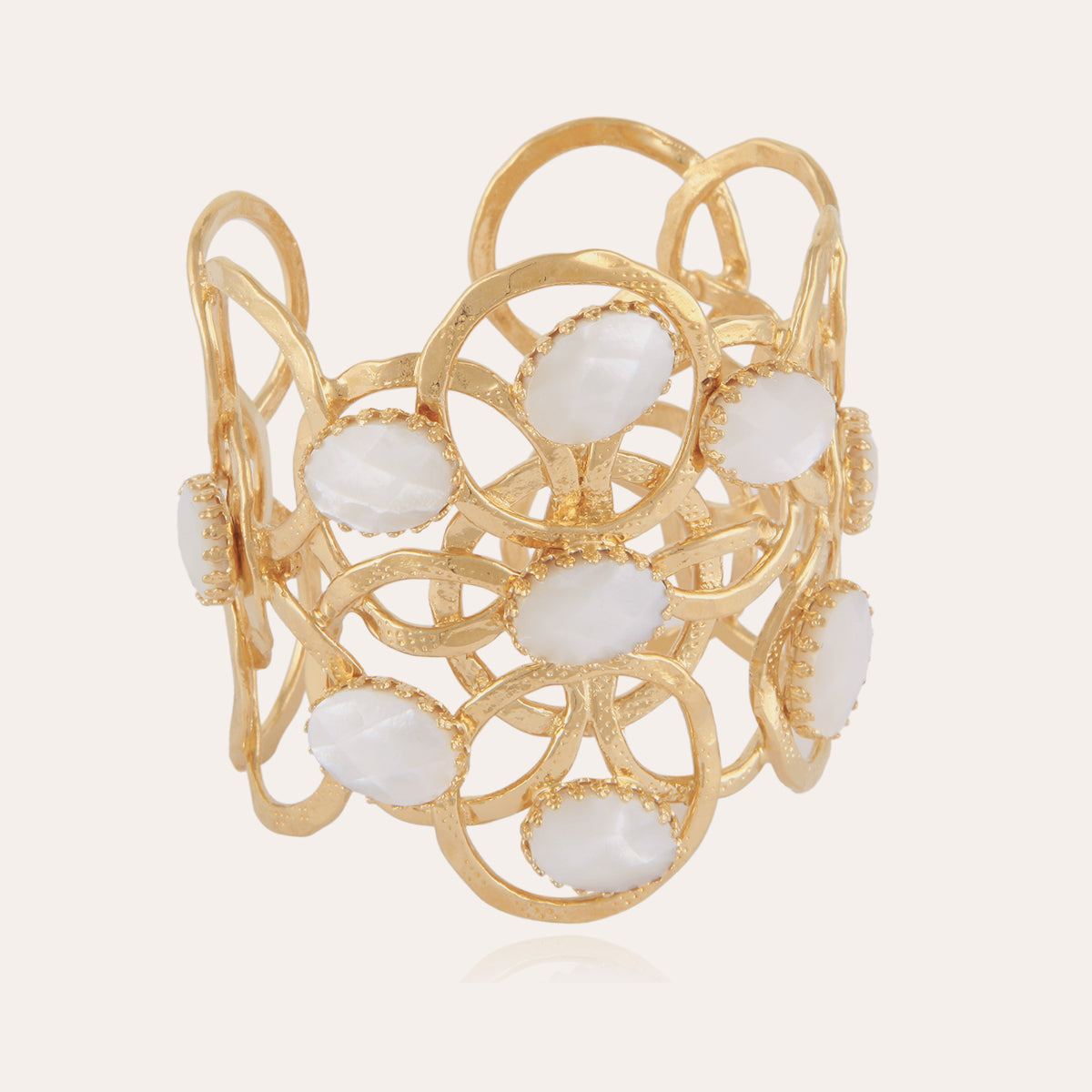 Olympie Cuff Gold Mother of Pearl