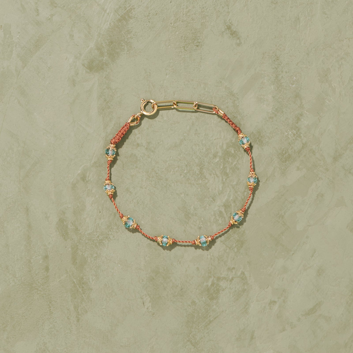 Peony Bracelet Blue Topaz