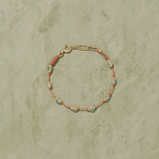 Peony Bracelet Blue Topaz