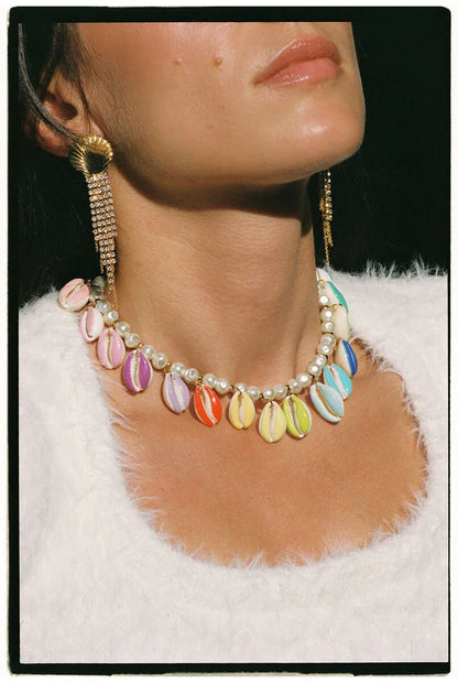 MULTICOLOR SHELL NECKLACE