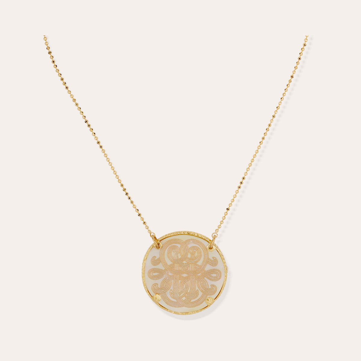 Sun Diva Large Necklace Mother of Pearl