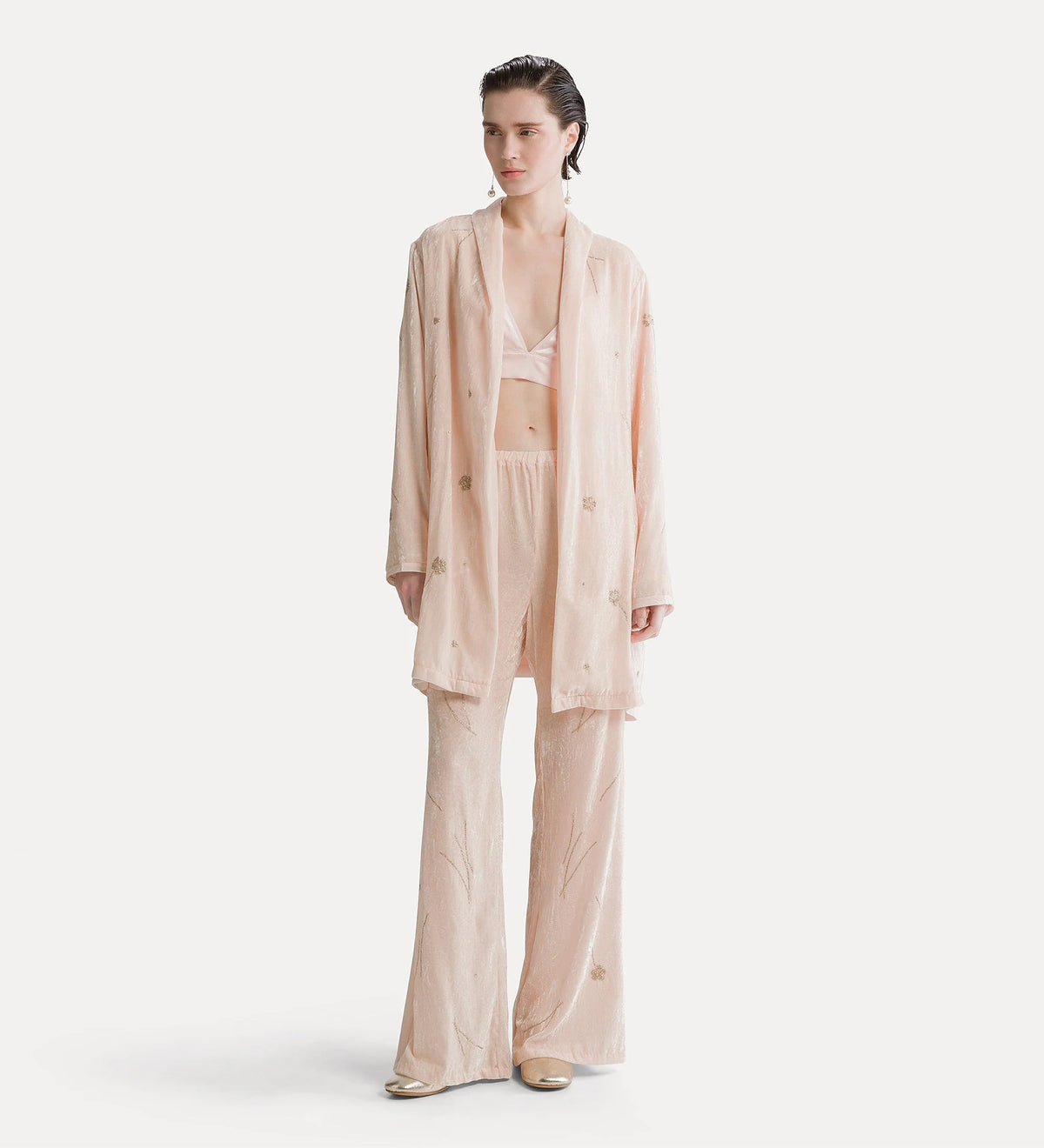 Embroidered Velvet Jacket 15045