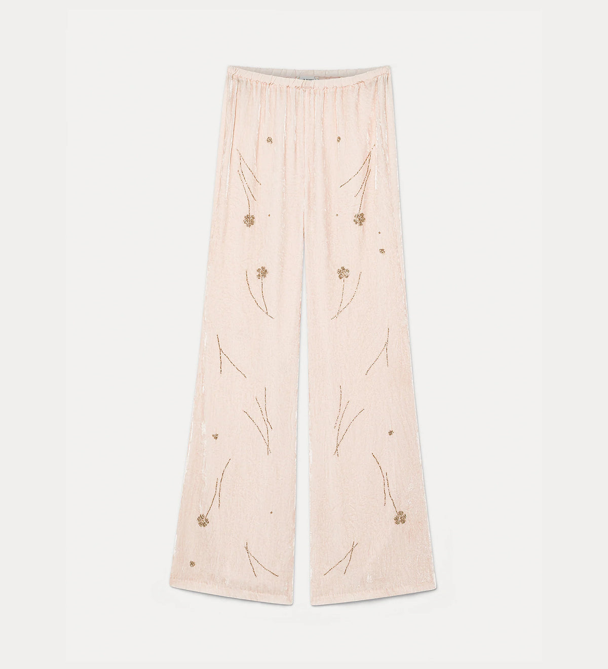Embroidered Velvet Pants 15046