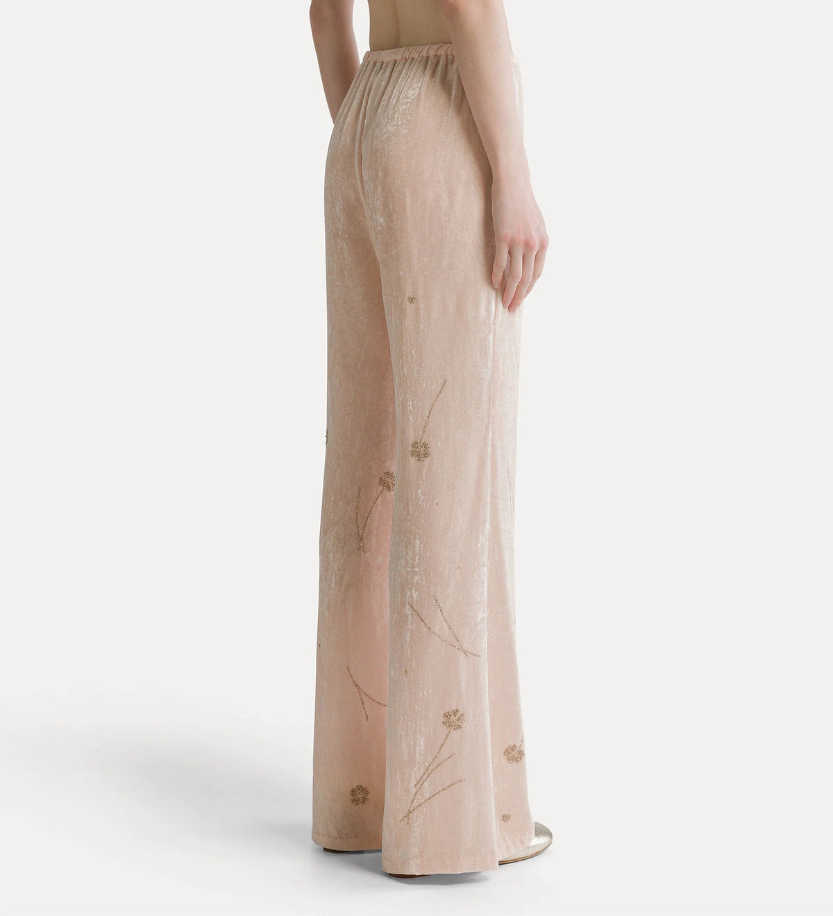 Embroidered Velvet Pants 15046