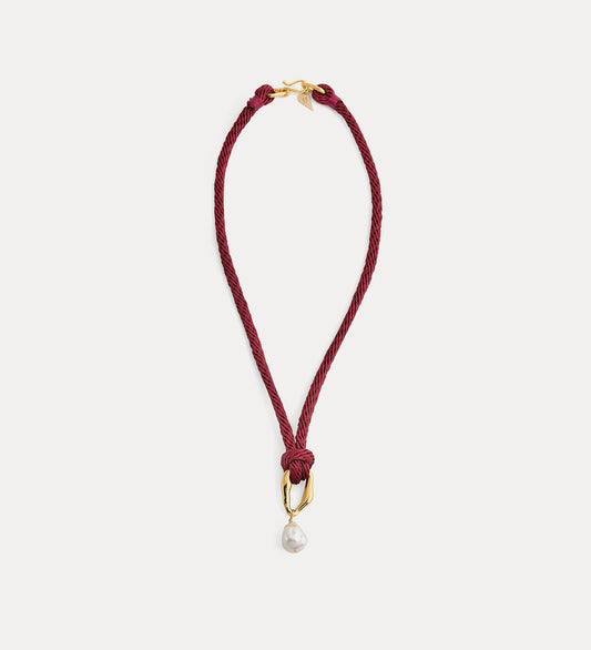 Rope Necklace with Pearl 15169 Pomegranate
