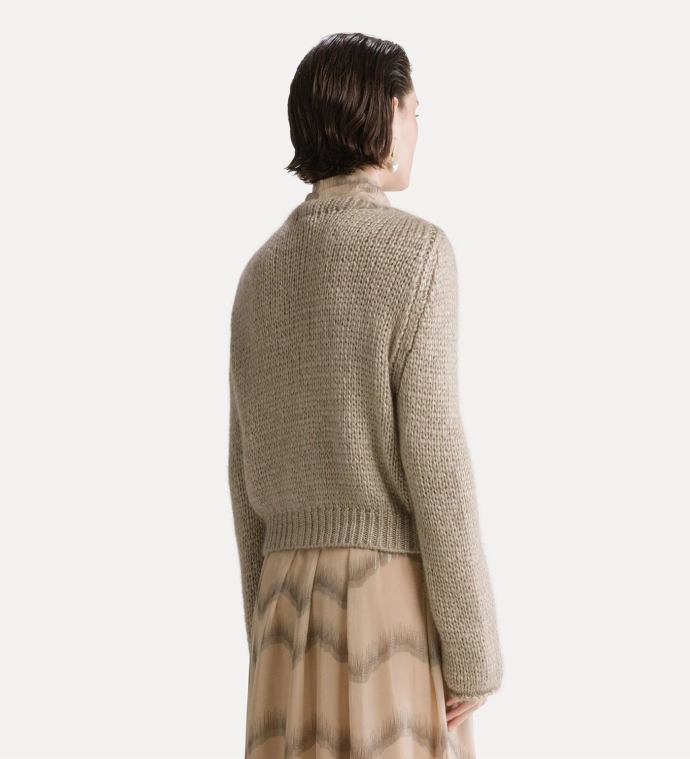 Cashmere Blend Cardigan Grey 15152