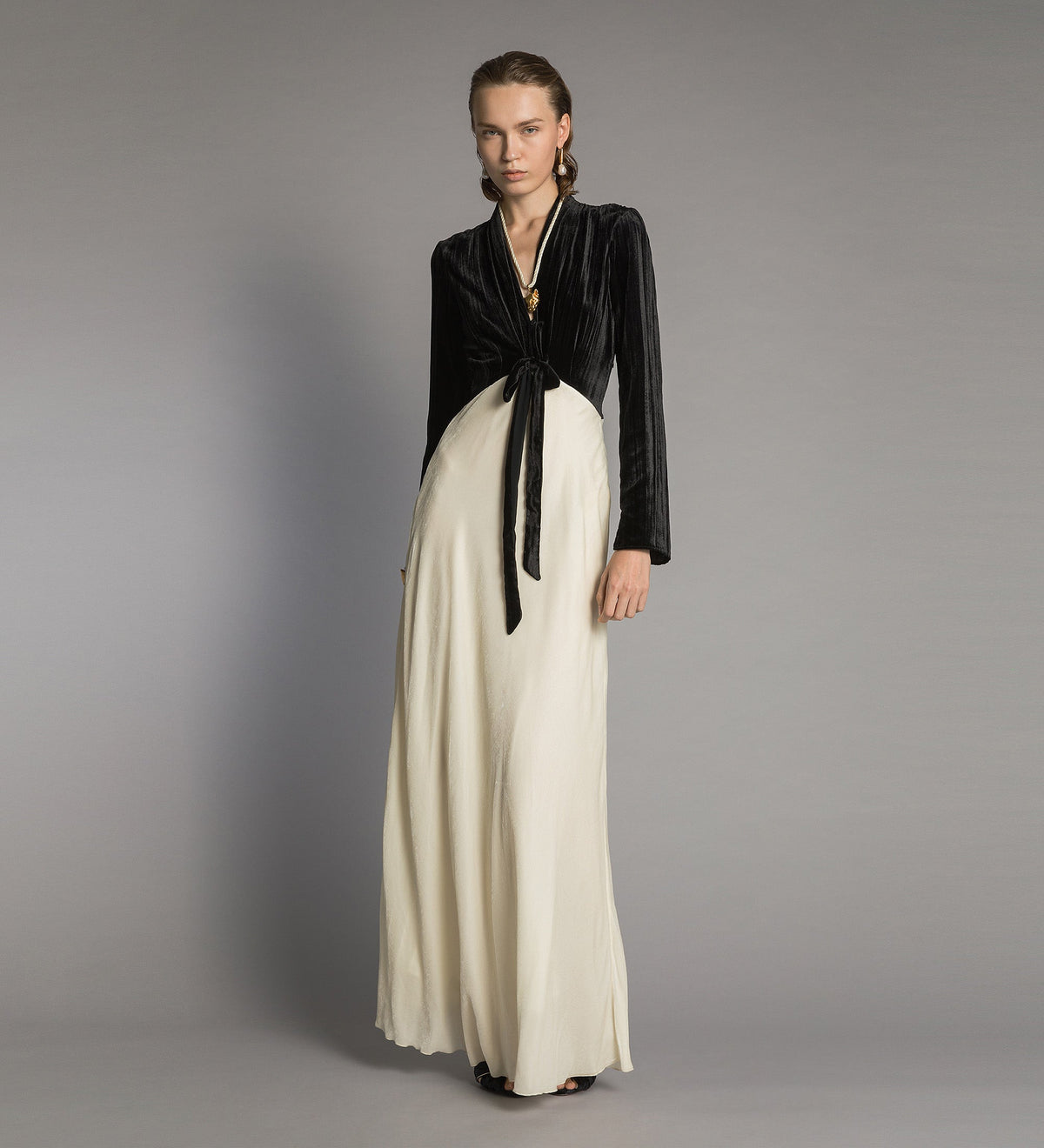 Crushed Velvet Dress 15346 Black