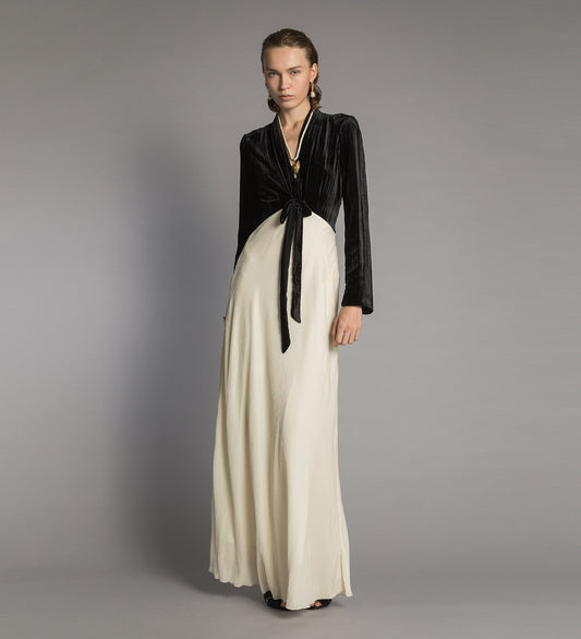 Crushed Velvet Dress 15346 Black