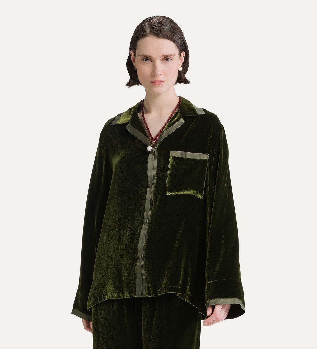 Velvet Pajama Jacket 15351 Woods
