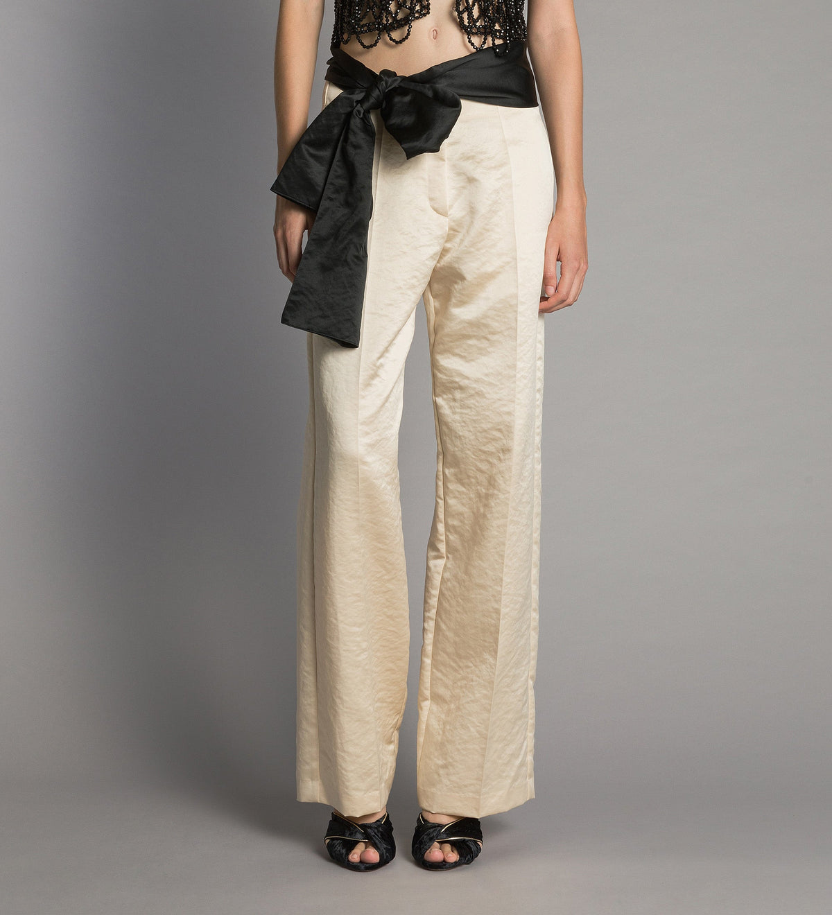 Duchesse Wrap Smoking Pants 15361bis Ivory