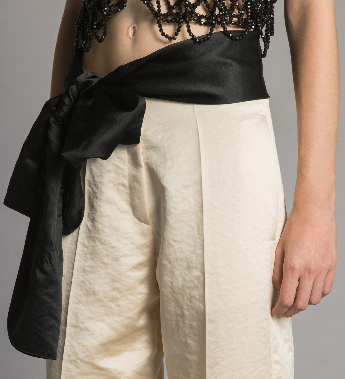 Duchesse Wrap Smoking Pants 15361bis Ivory
