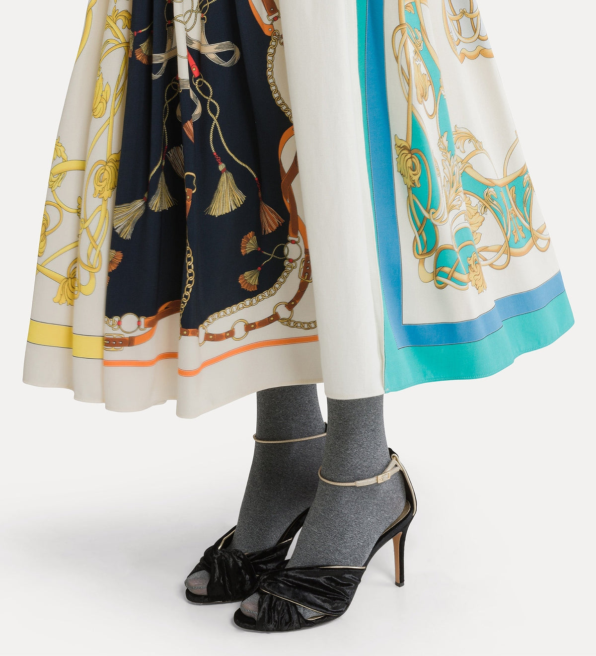 The Crown Print Twill Skirt 15426 Night Blue