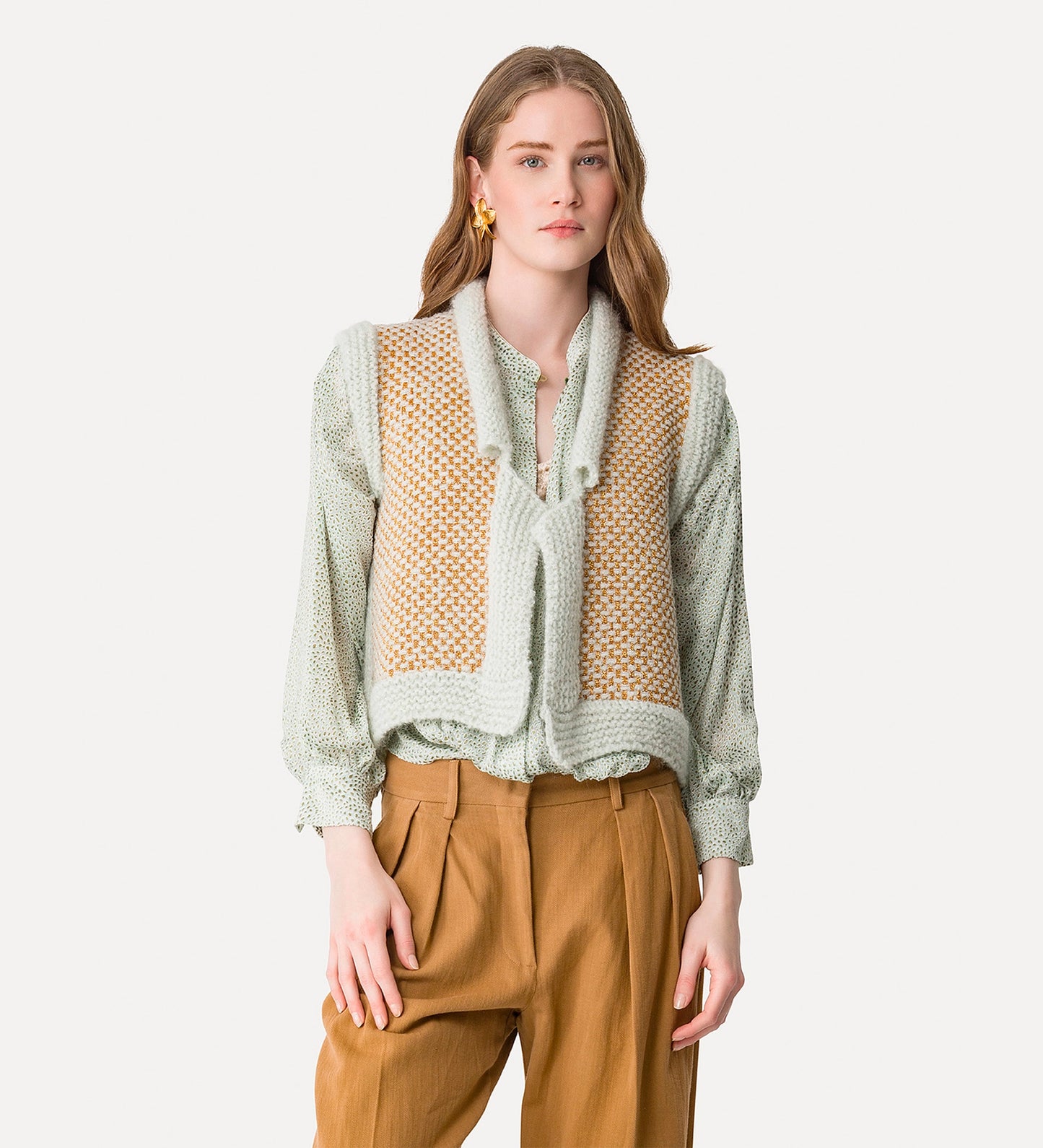 VEST IN NATTE TWEED 14004