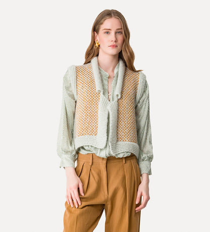 VEST IN NATTE TWEED 14004