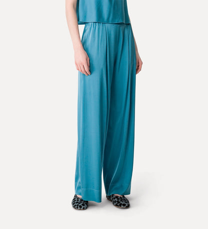 SILK PANTS 14079 BLUE